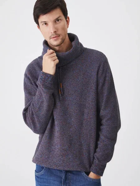 Пуловер Medicine лилаво с поло виолетово