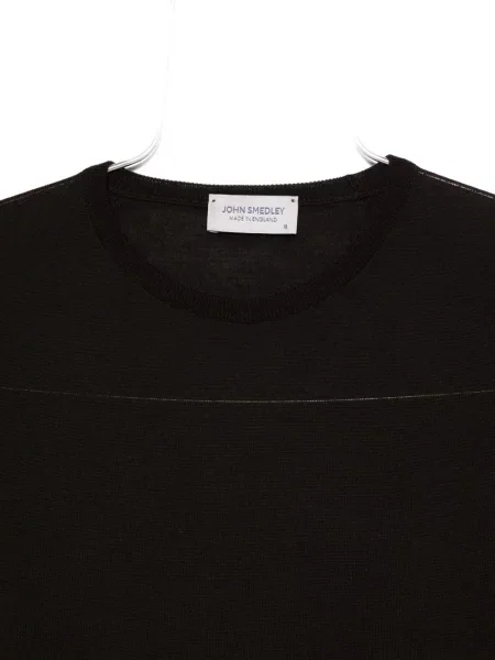Pulover John Smedley cu decolteu rotund maro