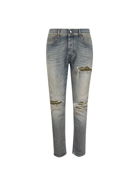 Skinny jeansy skinny Amiri niebieskie