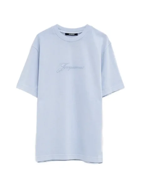 Tricou Jacquemus cu broderie albastru