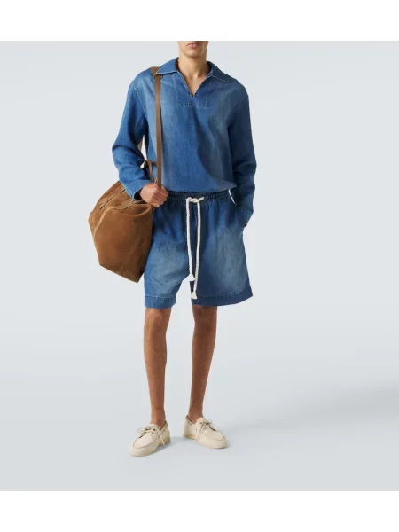 Pantaloni scurți din denim Commas albastru