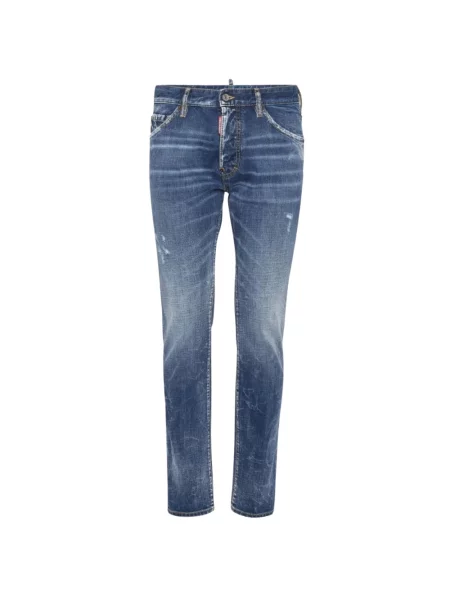 Skinny jeansy Dsquared2 niebieskie