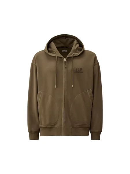 Bluza z kapturem C.p. Company polarowa szara