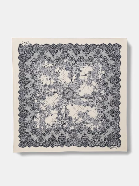 Blugirl Blumarine apaszka z jedwabiem beżowa