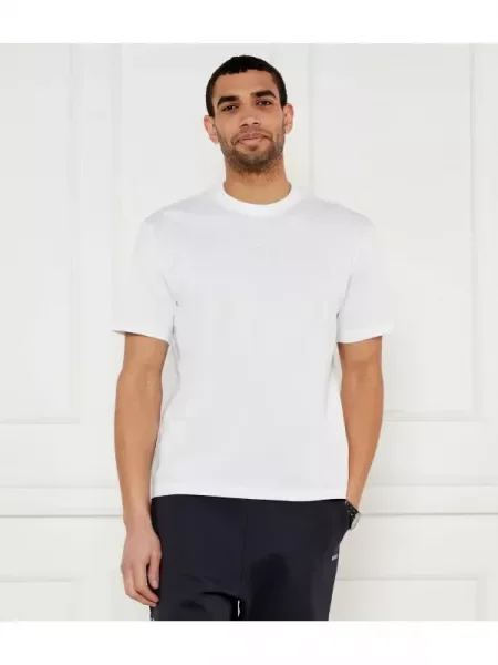 BOSS GREEN Tricou Tee 10 alb