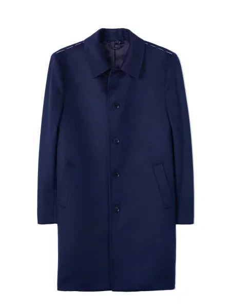 GOBI Cashmere Palton de primăvară-toamnă Men’s Single-Breasted Cashmere Coat bleumarin