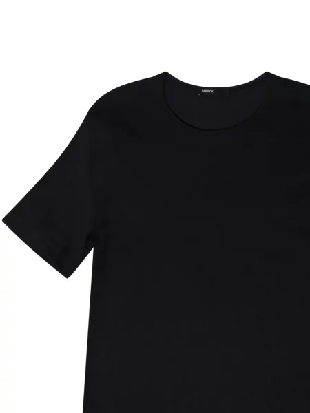 Scurt tricou Derrick cu decolteu rotund negru
