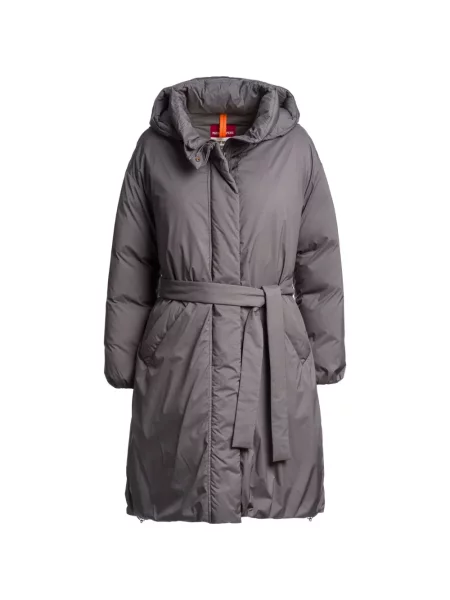 Cu centură palton Parajumpers cu glugă gri