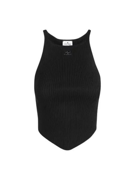 Dzianinowy top Courreges czarny
