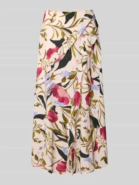 Długa spódnica z falbanami model ‘candici’ Ted Baker różowa