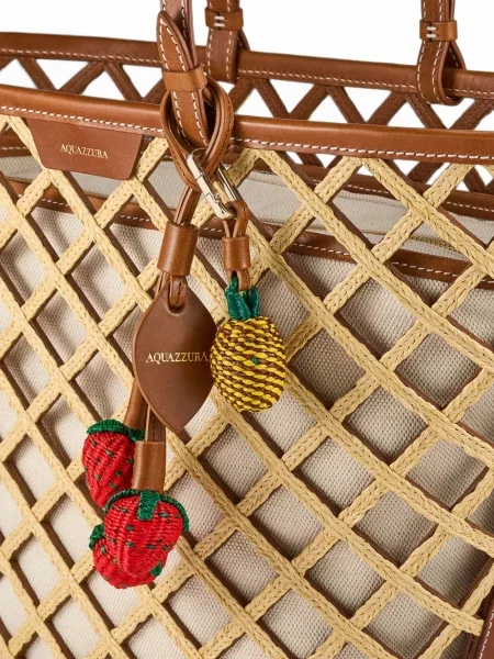 Кожена висулка Aquazzura червено