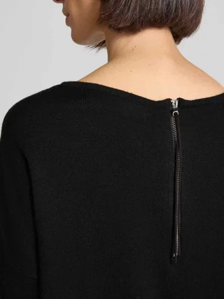Sweter o kroju comfort fit z dzianiny z mieszanki model ‘BREEZE AURA’ Vero Moda czarny