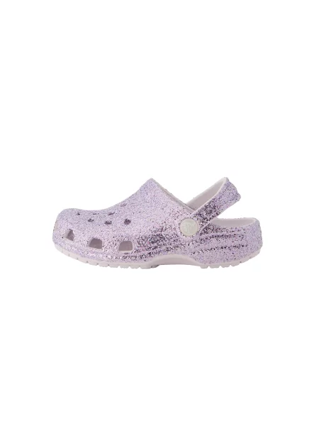 Natikači Crocs Classic Chunky Glitter Clog T vijolična