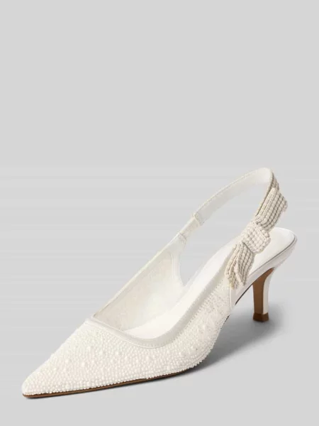 Czółenka Steve Madden z paskiem biała