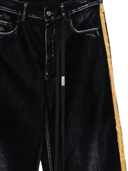 Pantaloni Ann Demeulemeester de catifea albastru