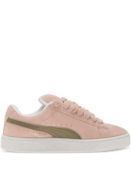 Sneakerși Puma Suede cu șireturi din piele de căprioară roz