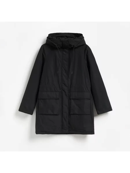 Kapucnis parka Reserved fekete