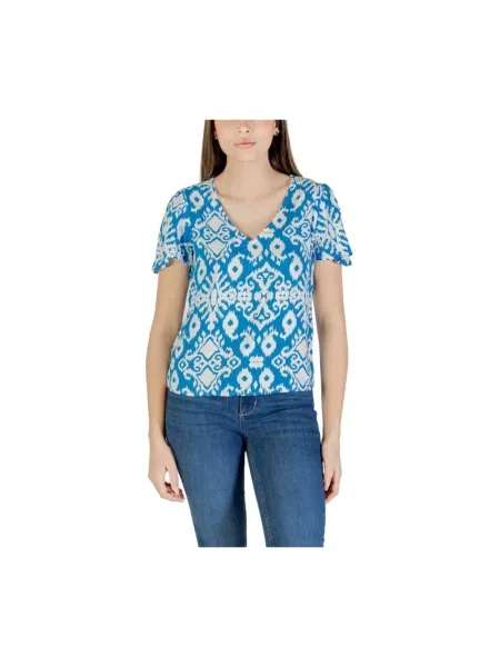 Bluzka Vero Moda z krótkim rękawem niebieska