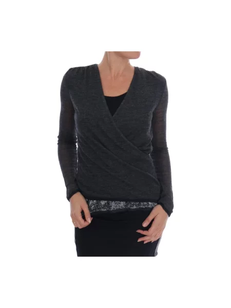 Sweter Ermanno Scervino wełniany szary