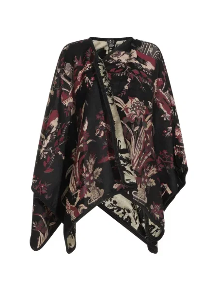 Geacă Etro cu model floral cu imagine din jacard negru