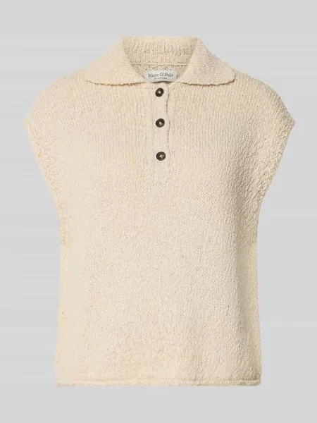 Sweter o kroju relaxed fit z mieszanki bawełny Marc O'polo beżowy