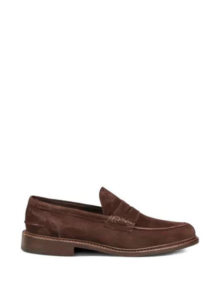 Pantofi loafer Tricker's din piele de căprioară maro