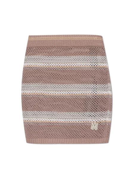 Dzianinowa spódnica mini Amiri różowa