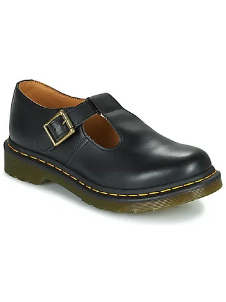 Sneakersy Dr. Martens skórzane na płaskim obcasie czarne