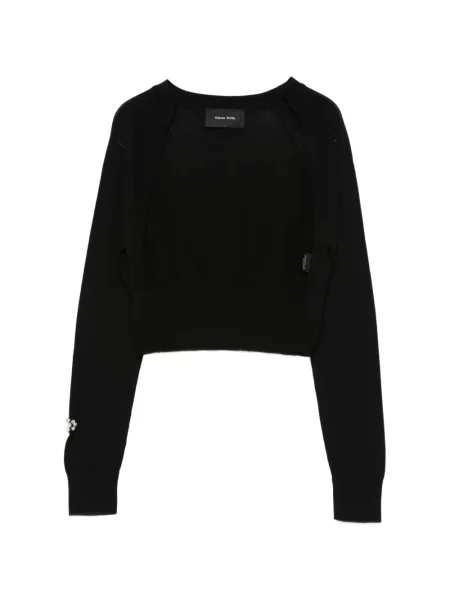 Cardigan Simone Rocha cu perle negru