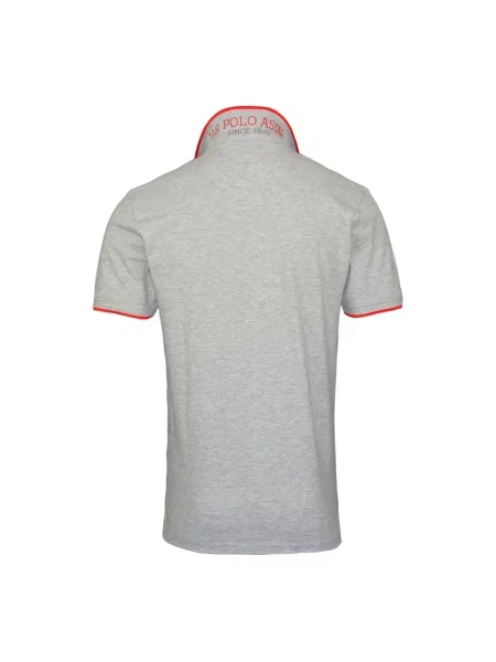 U.S. POLO ASSN. Majica pegasto / rdeča siva