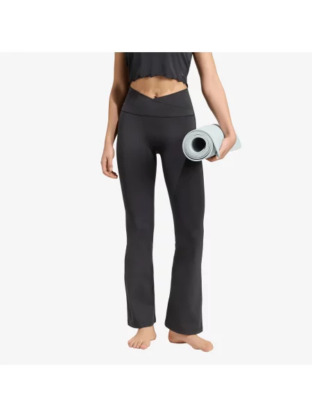 Colanți adidas Studio All Me Flare X-Over Leggings Black XL negru
