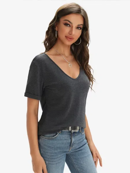Imily Bela Tricou metalic gri
