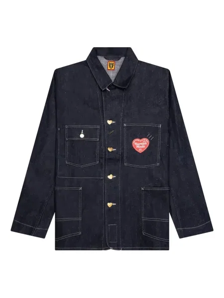 Geacă de blugi Human Made cu motiv cu inimi albastru