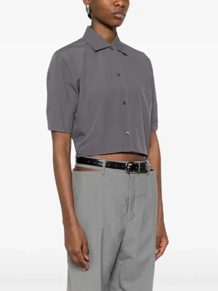 Cămașă Jil Sander scurtă gri