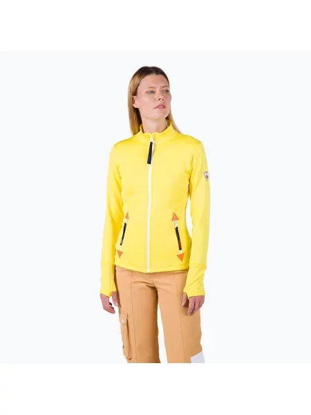 Дамски скиорски суитшърт Rossignol Climi true yellow жълто
