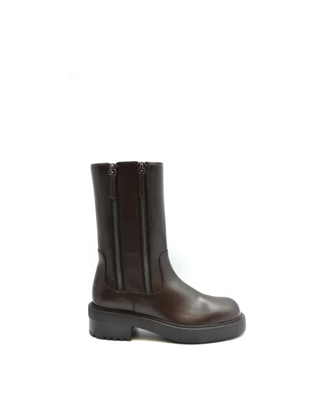 Botki Giuseppe Zanotti skórzane brązowe