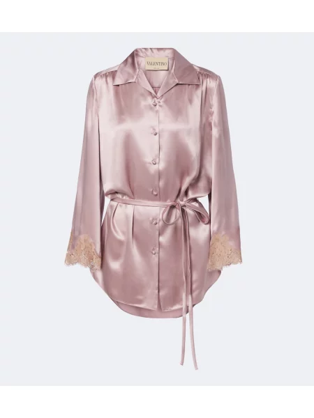Cămașă Valentino din satin roz