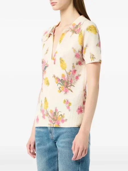 Top Blumarine cu model floral cu imagine