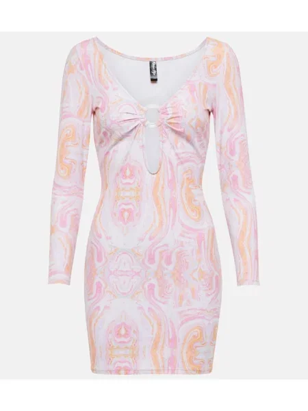 Sukienka Reina Olga z nadrukiem różowa