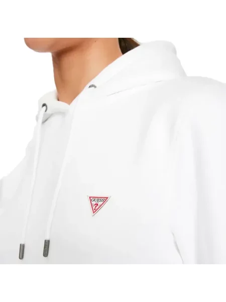 Guess Bluzy Kobieta M Sweatshirt w Trójkącie biały