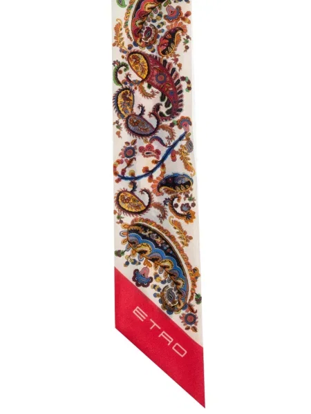 Fular Etro cu model paisley cu autograf