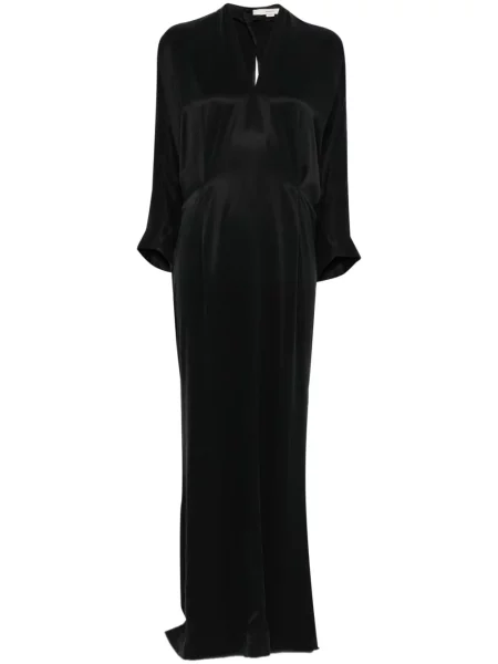 Maksi sukienka maxi Remain z nietoperzowym rękawem garniturowa czarna