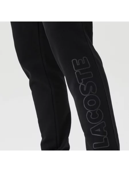 Спортивные штаны Lacoste с принтом черные