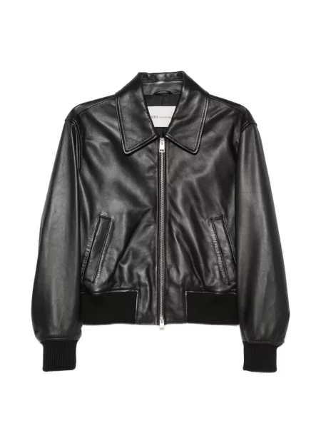 Geanta de piele Ami Paris negru