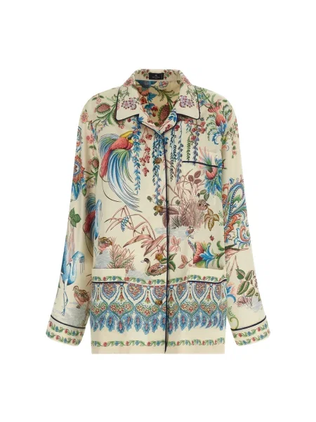 Koszula dżinsowa Etro z nadrukiem z twillu