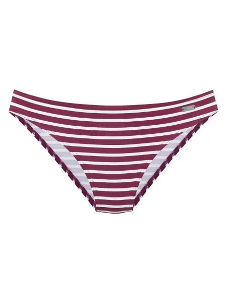 VENICE BEACH Slip costum de baie roșu bordeaux alb