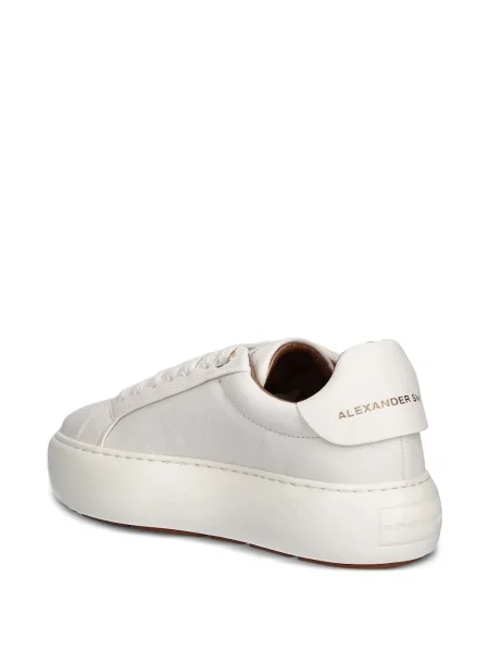 Sneakerși Alexander Smith din piele cu platformă alb