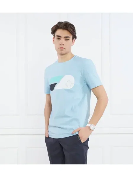 BOSS GREEN Tricou Tee 9 | stretch albastru