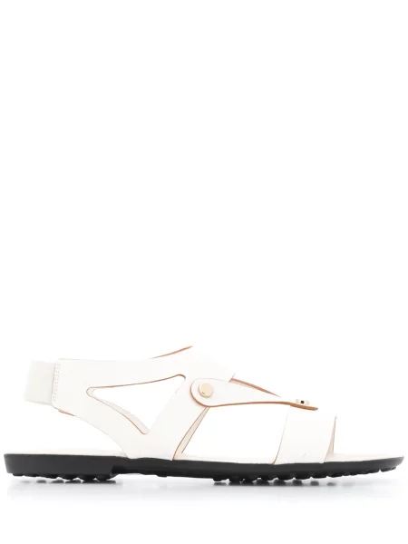 Sandale Tod's fără toc alb