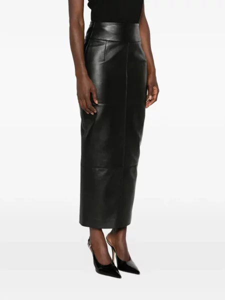 Fustă din piele Mitiliane Couture negru